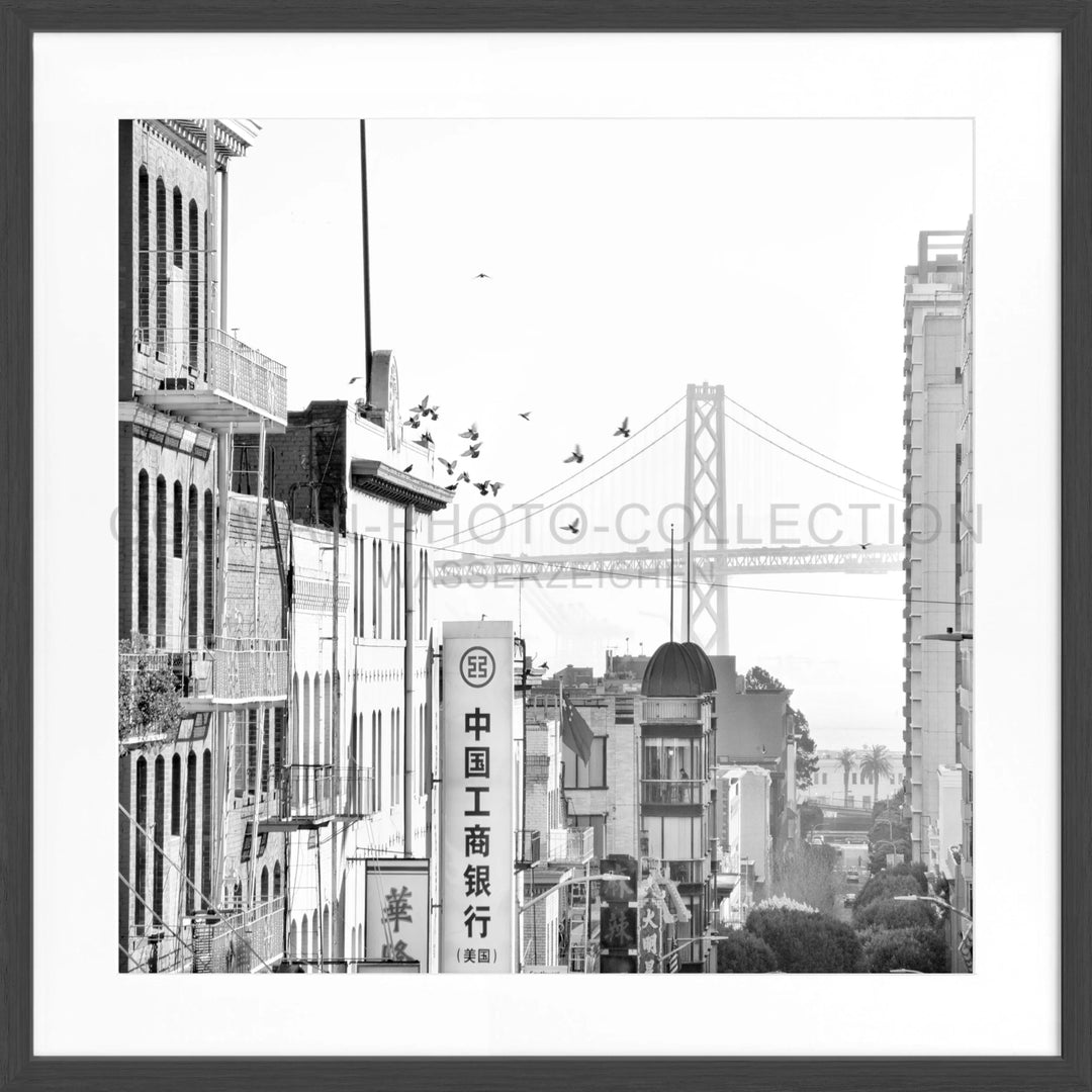 Poster ’Bay Bridge’ San Francisco SF06Q - Schwarz matt