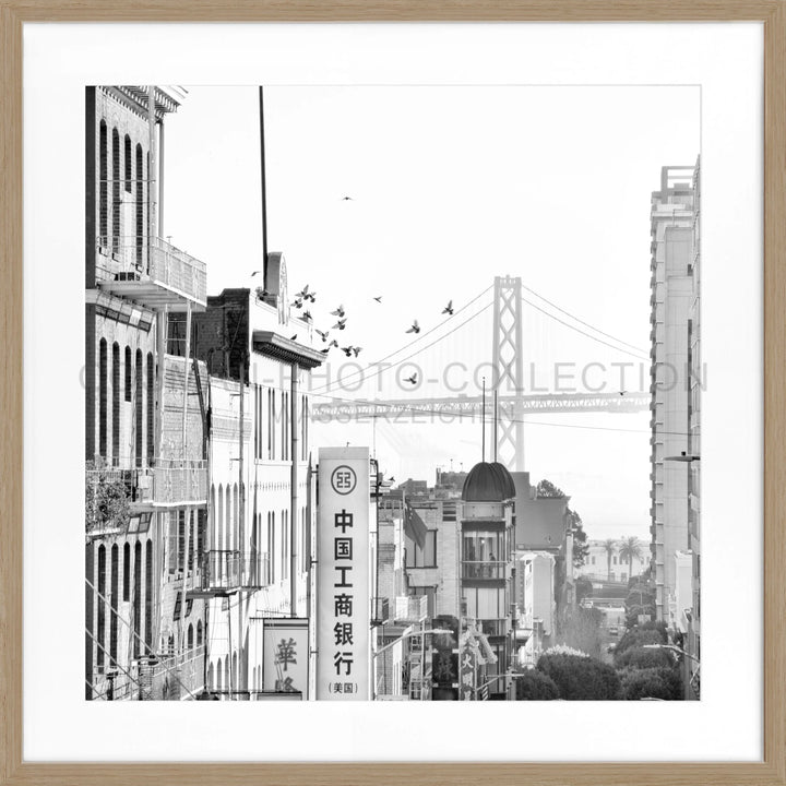 Poster ’Bay Bridge’ San Francisco SF06Q - Eiche Furnier