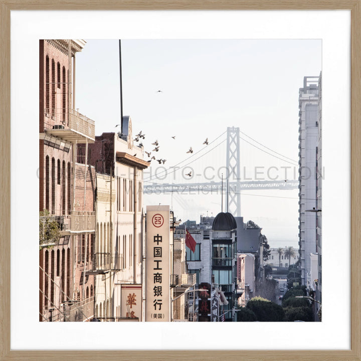 Poster ’Bay Bridge’ San Francisco SF06Q - Eiche Furnier