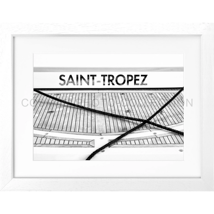 Poster ’Boot Hafen’ Saint Tropez ST09A - Weiss 3cm / S