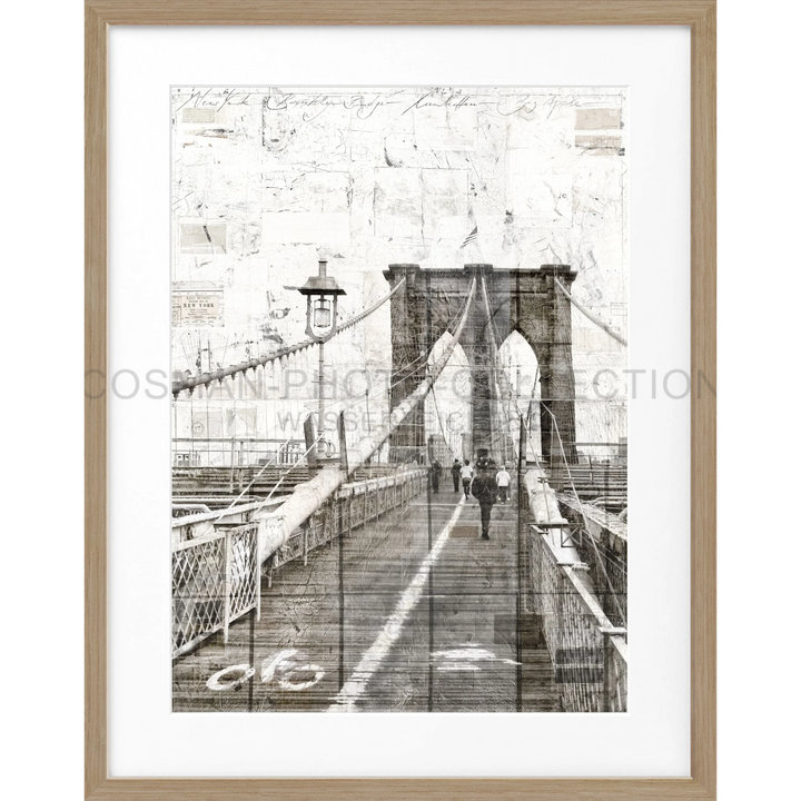 Poster Brooklyn Bridge GM02B - Eiche Furnier 1.5cm / S