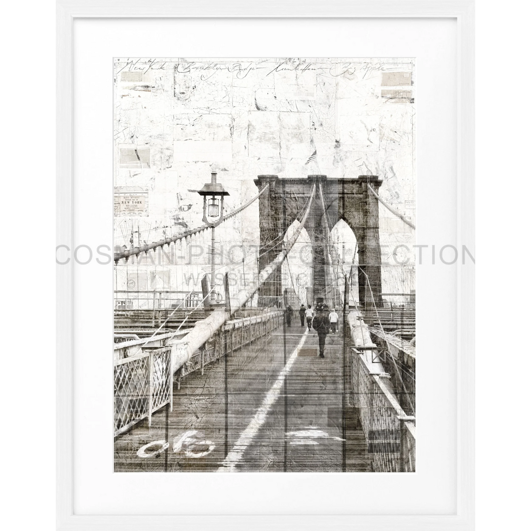 Poster Brooklyn Bridge GM02B - Weiss 1.5cm / S (25cm x