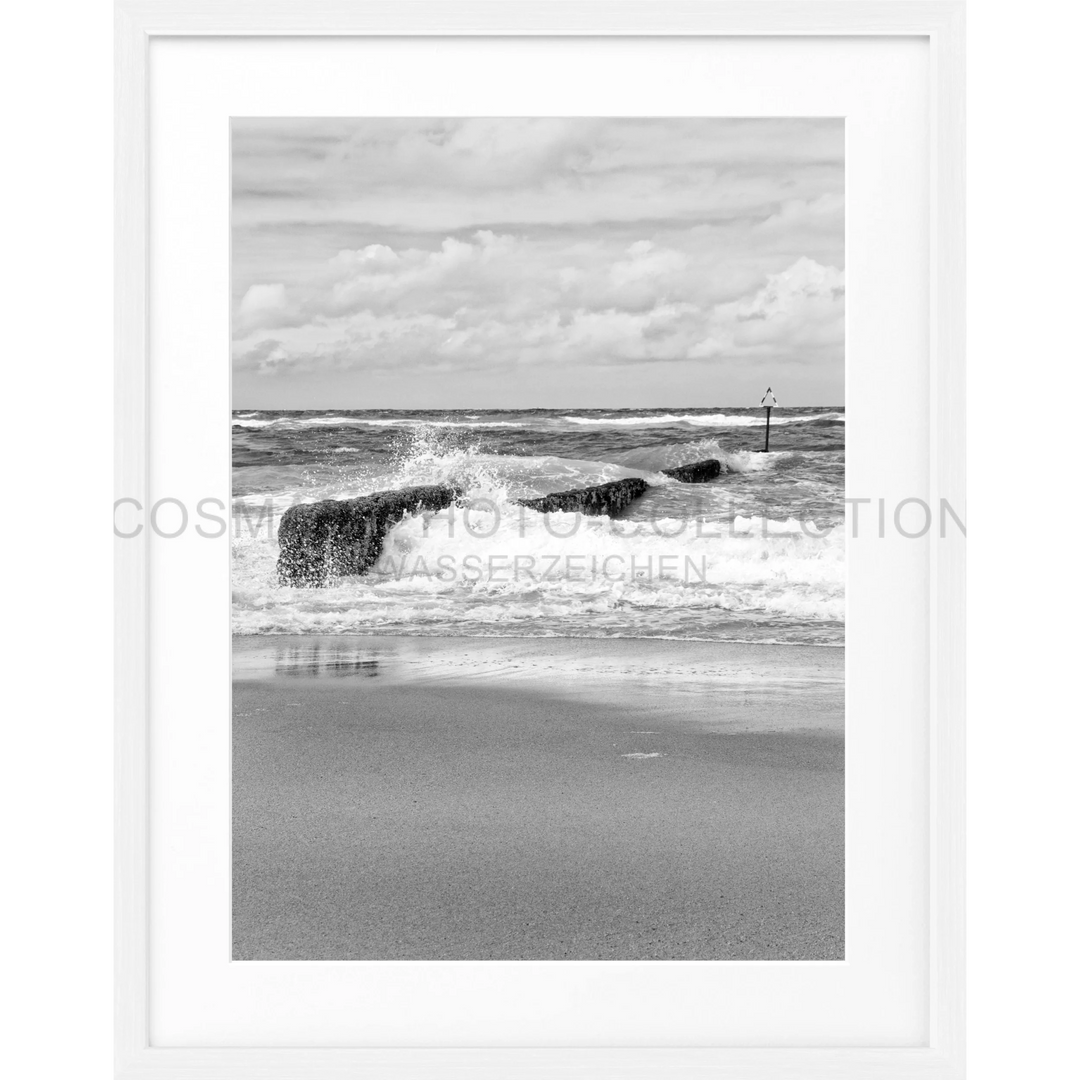 Poster ’Buhne’ Sylt SY61 - Weiss 1.5cm / S (25cm x