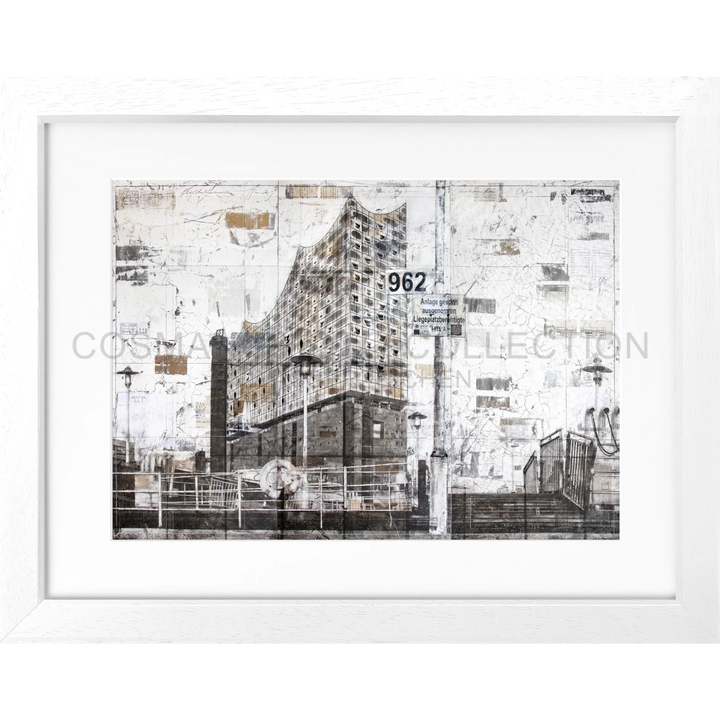 Poster Elbphilharmonie Hamburg GM03 - Weiss 3cm / Grösse: