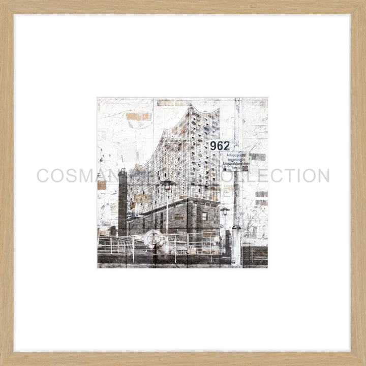 Poster ’Elbphilharmonie’ Hamburg GM03O - 43x43cm