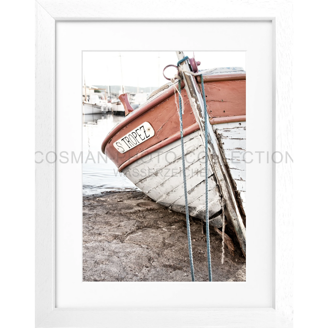 Poster ’Fischerboot’ Saint Tropez ST27 - Weiss 3cm / S