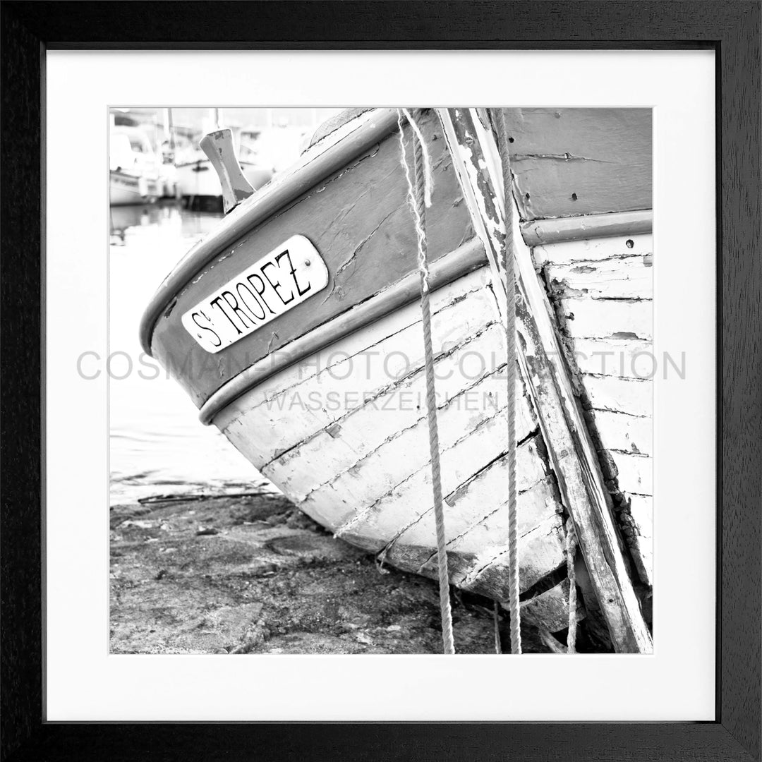 Poster ’Fischerboot’ Saint Tropez ST27Q - Schwarz 3cm