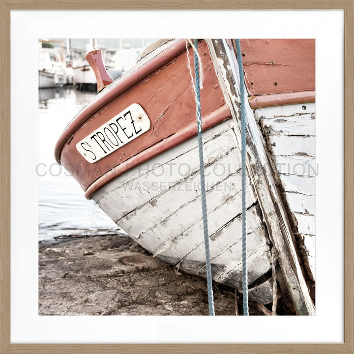 Poster ’Fischerboot’ Saint Tropez ST27Q - Eiche Furnier