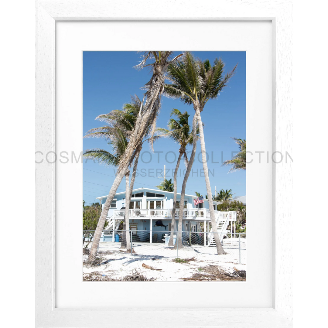 Poster Florida Key West ’Beach House’ FL26 - Weiss 3cm