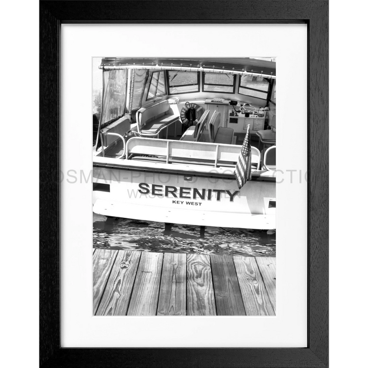 Poster Florida Key West ’Boat’ FL25 - Schwarz 3cm / S