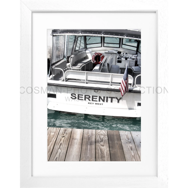 Poster Florida Key West ’Boat’ FL25 - Weiss 3cm / S