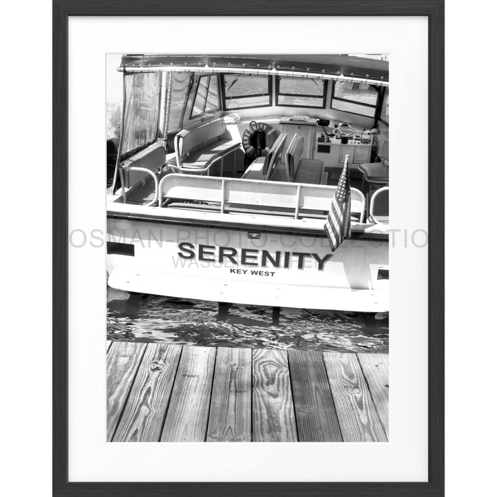 Poster Florida Key West ’Boat’ FL25 - Schwarz matt