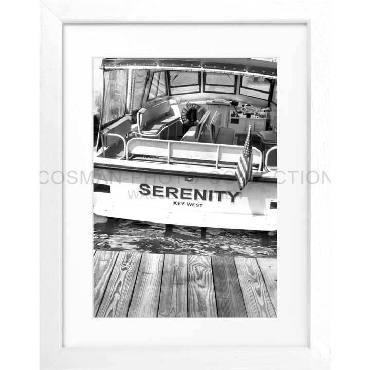 Poster Florida Key West ’Boat’ FL25 - Weiss 3cm / S