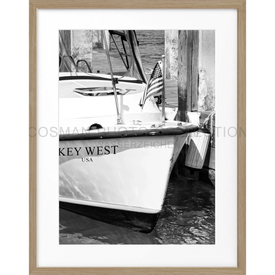 Poster Florida Key West ’Boat’ FL33 - Eiche Furnier