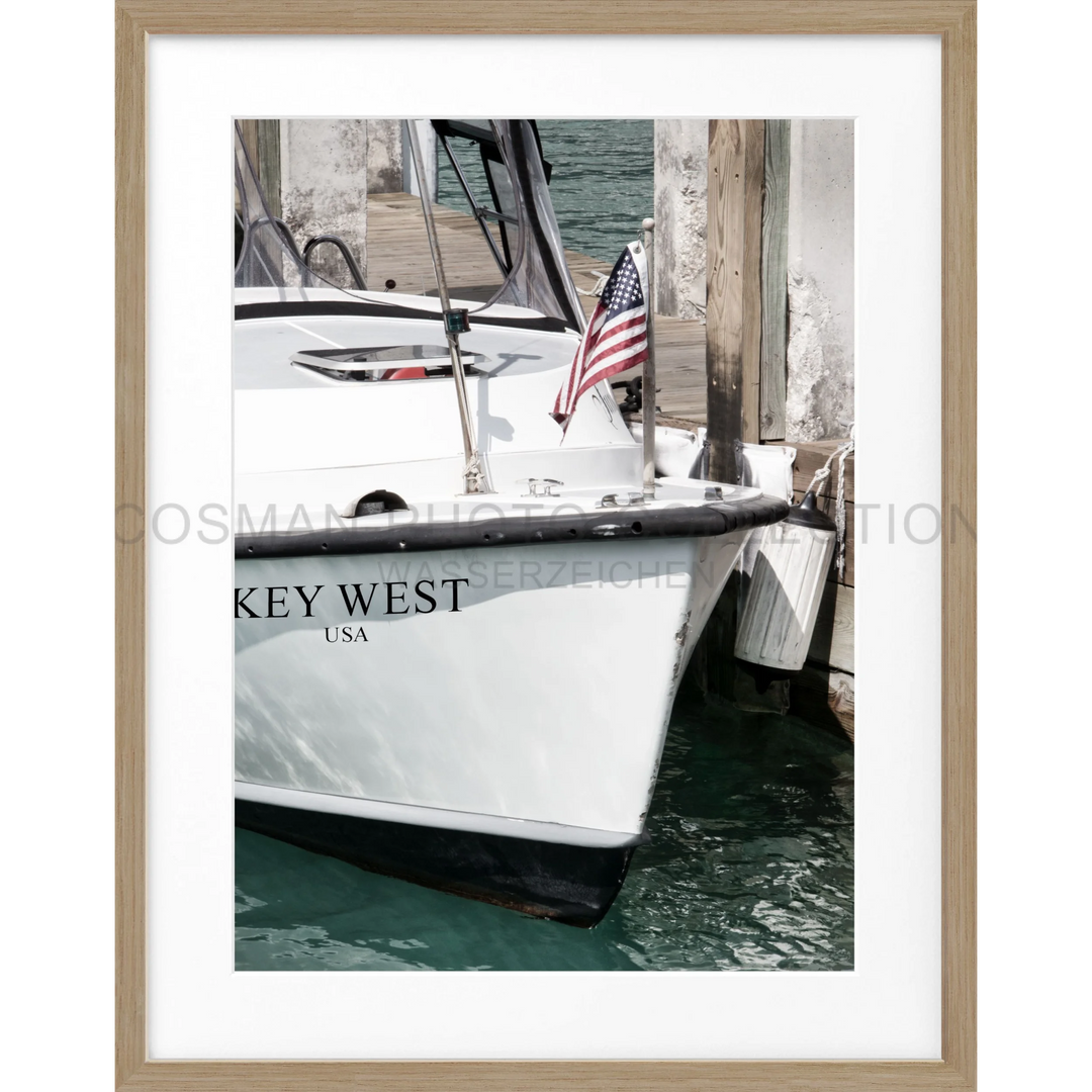 Poster Florida Key West ’Boat’ FL33 - Eiche Furnier