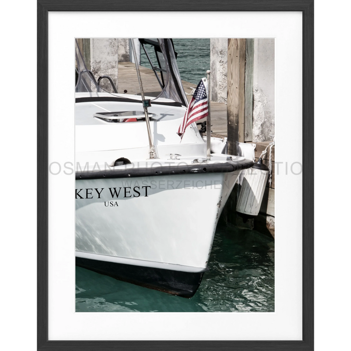 Poster Florida Key West ’Boat’ FL33 - Schwarz matt