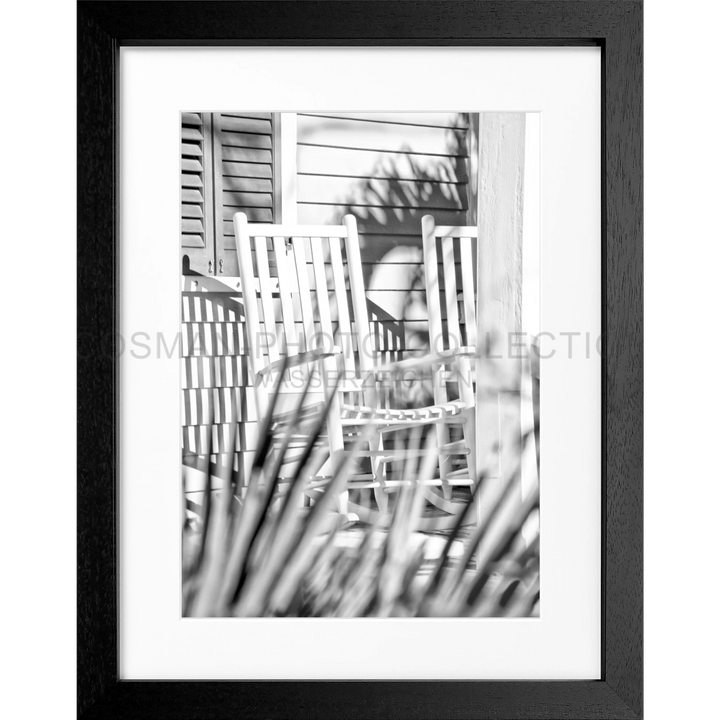 Poster Florida Key West ’Deckchair’ FL24 - Schwarz 3cm