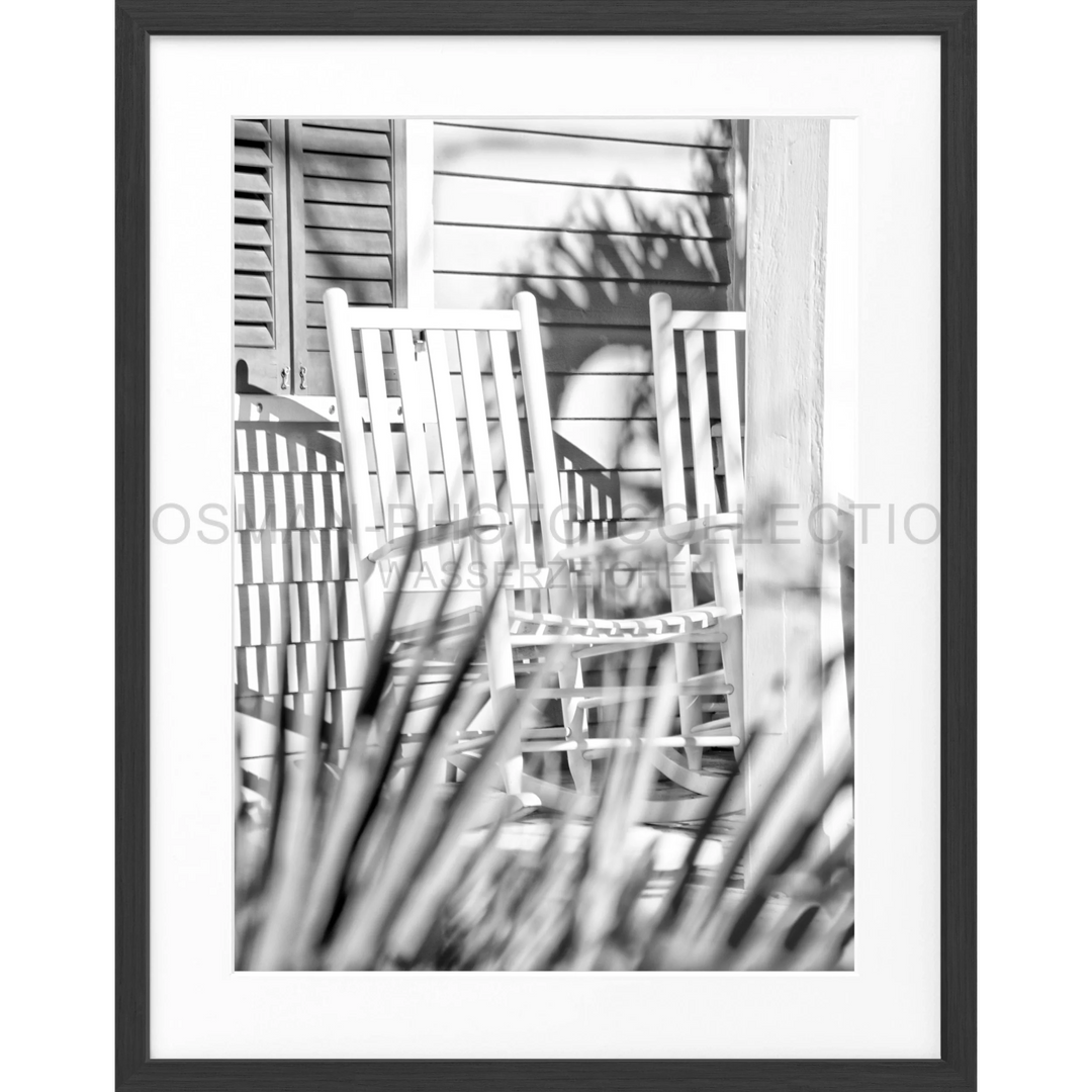 Poster Florida Key West ’Deckchair’ FL24 - Schwarz matt