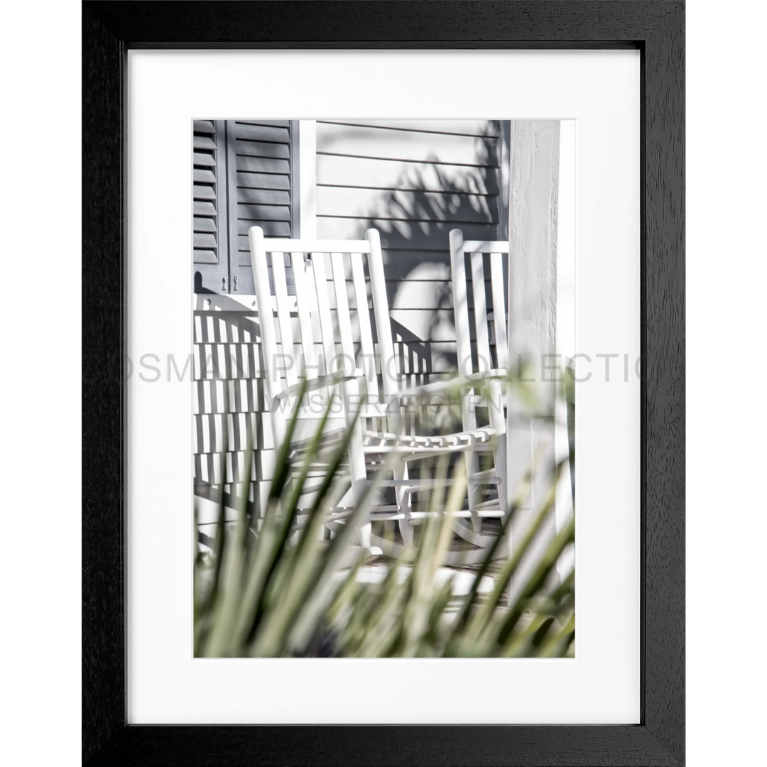 Poster Florida Key West ’Deckchair’ FL24 - Schwarz 3cm