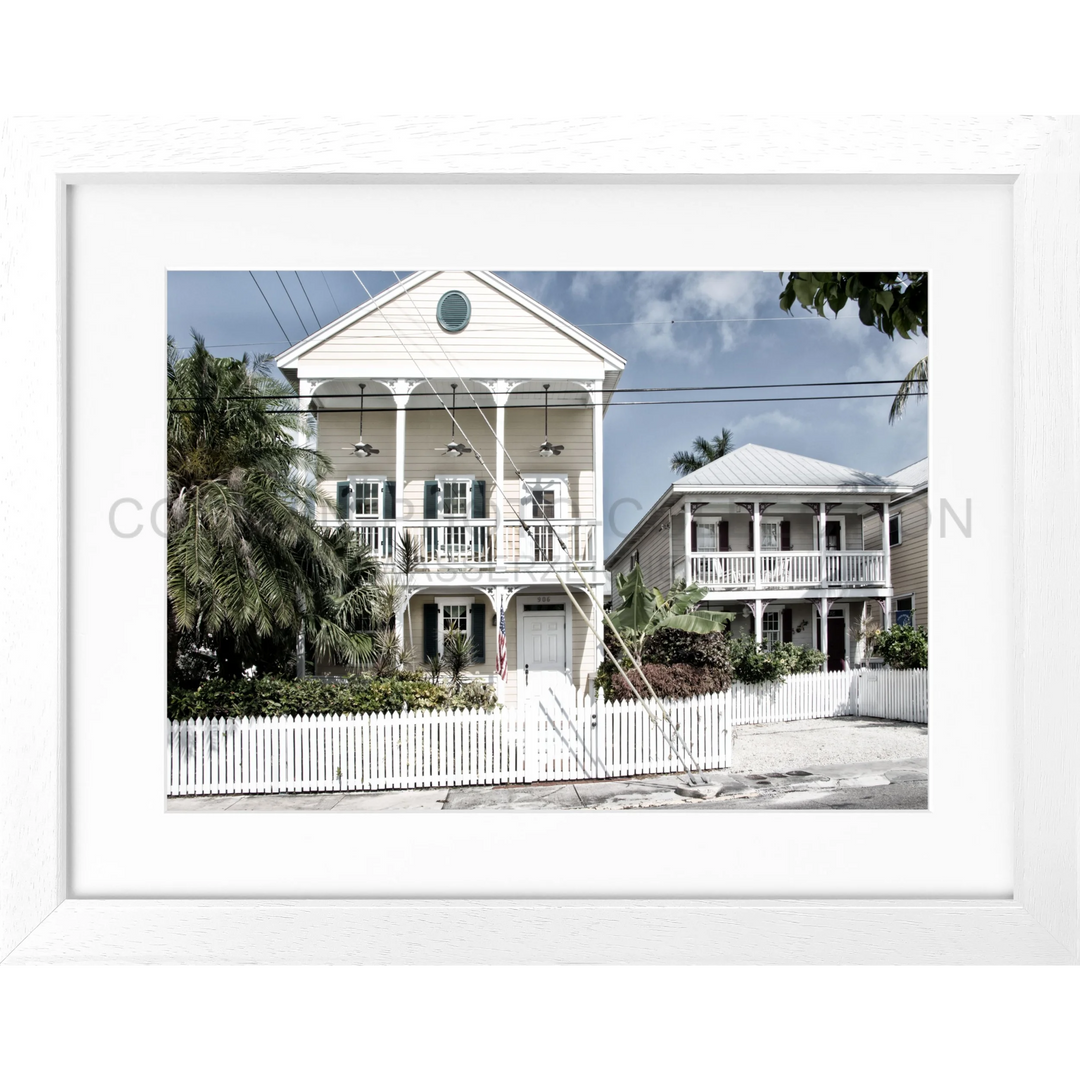 Poster Florida Key West FL14 - Weiss 3cm / S (31cm x 25cm)