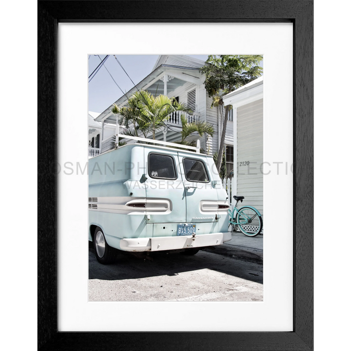 Poster Florida Key West FL23 - Schwarz 3cm / S (25cm x