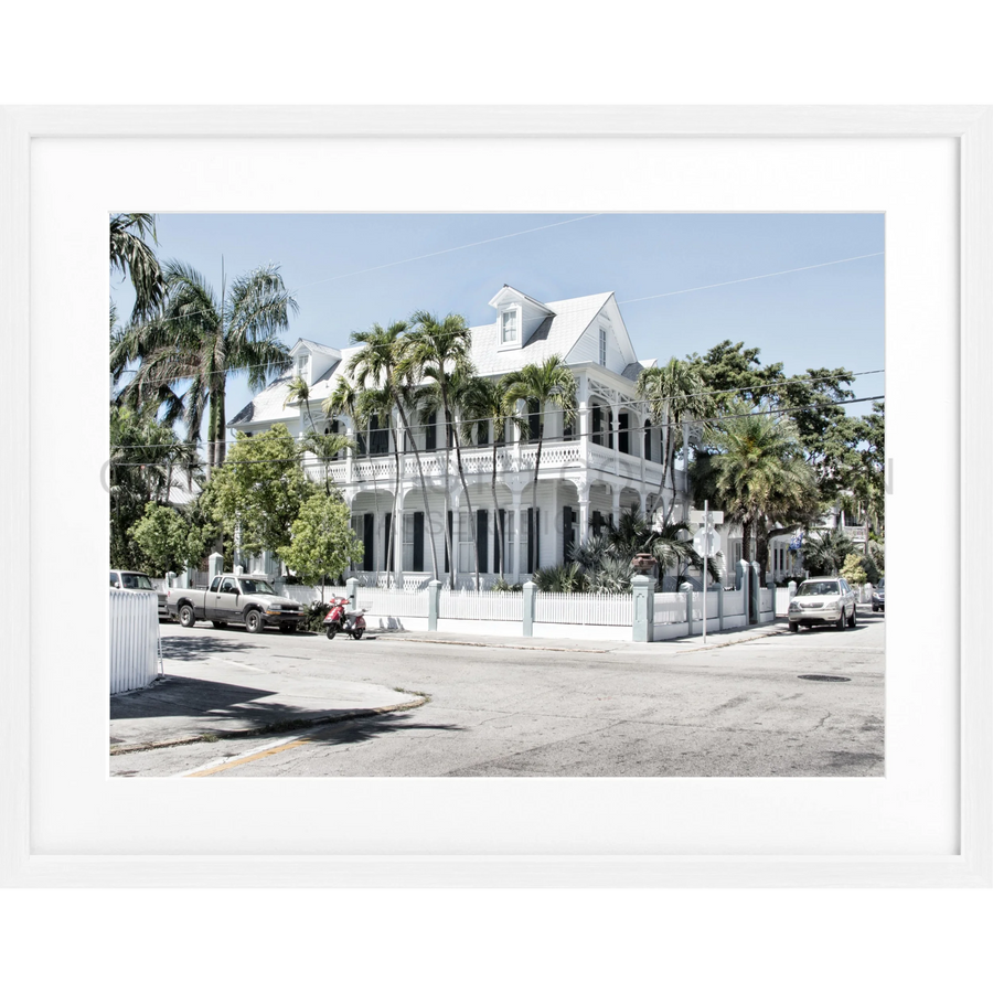 Poster Florida Key West FL38 - Weiss 1.5cm / Motiv: farbe