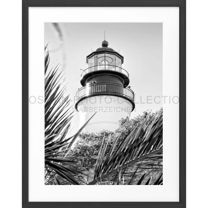 Poster Florida Key West ’Lighthouse’ FL28 - Schwarz