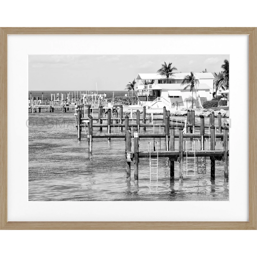 Poster Florida Keys ’Beach House’ FL04 - Eiche Furnier