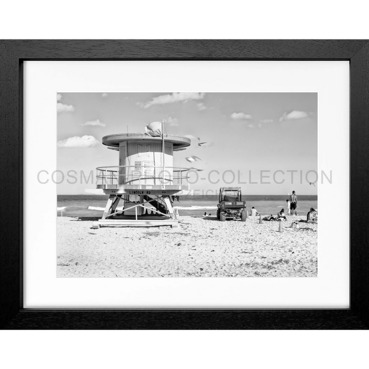 Art déco Lifeguard-Turm am Strand von Florida in Miami Beach FL16 Poster