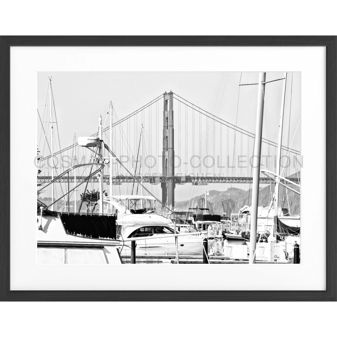 Poster San Francisco SF42 - Schwarz matt 1.5cm / Motiv: