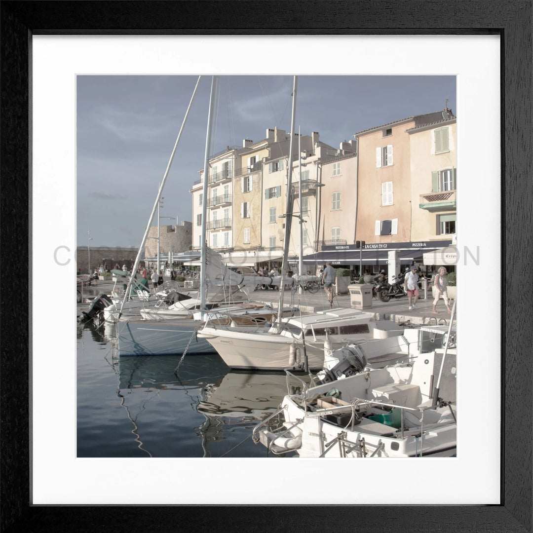 Poster ’Hafen’ Saint Tropez ST15Q - Schwarz 3cm