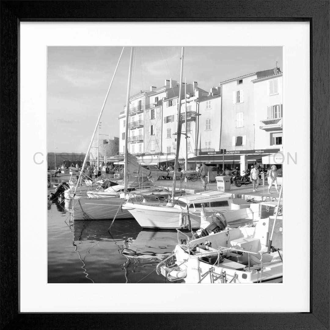 Poster ’Hafen’ Saint Tropez ST15Q - Schwarz 3cm