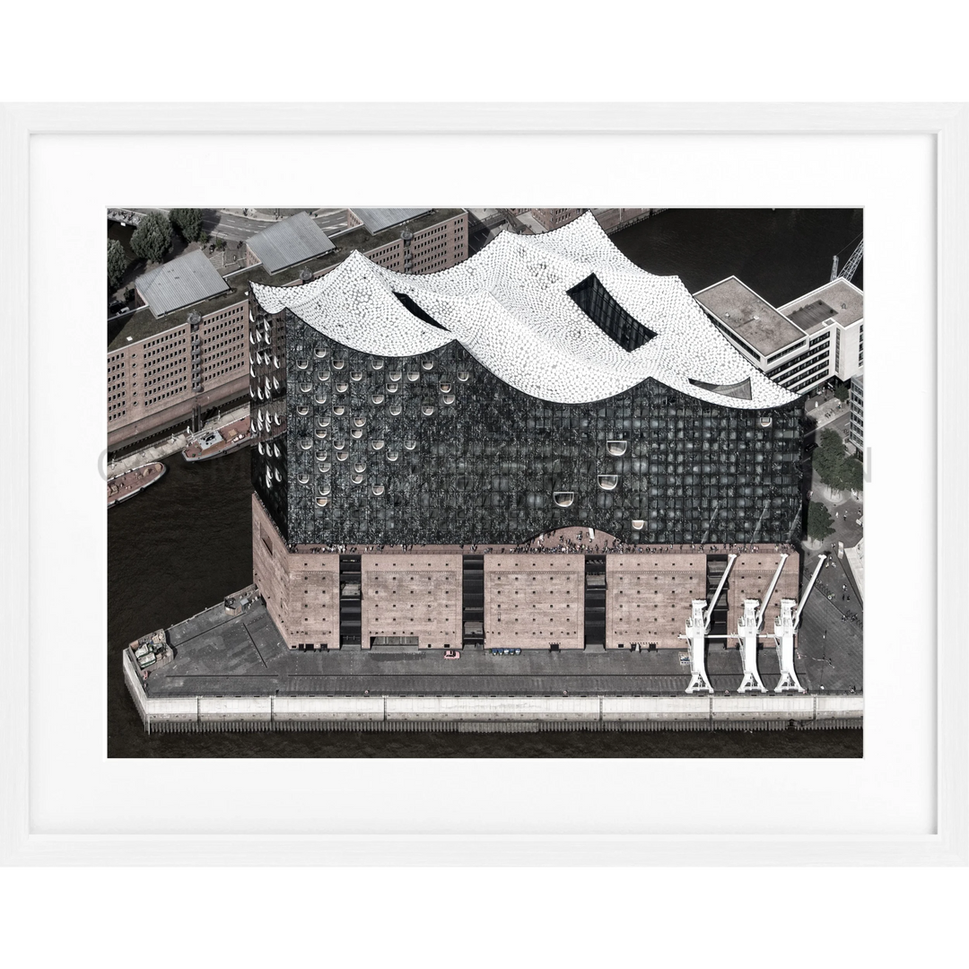 Poster Hamburg Elbphilharmonie HH04A - Weiss 1.5cm / S