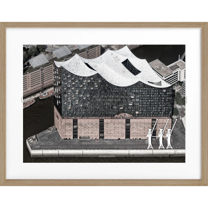 Poster Hamburg Elbphilharmonie HH04A - Eiche Furnier 1.5cm