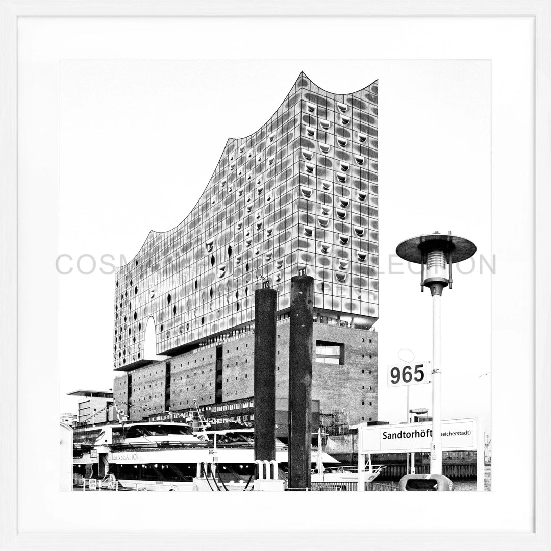 Poster Hamburg ’Elbphilharmonie’ HH46B - Weiss 1.5cm