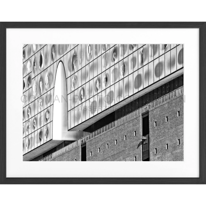 Poster Hamburg ’Elphi’ HH20 - Schwarz matt 1.5cm / S