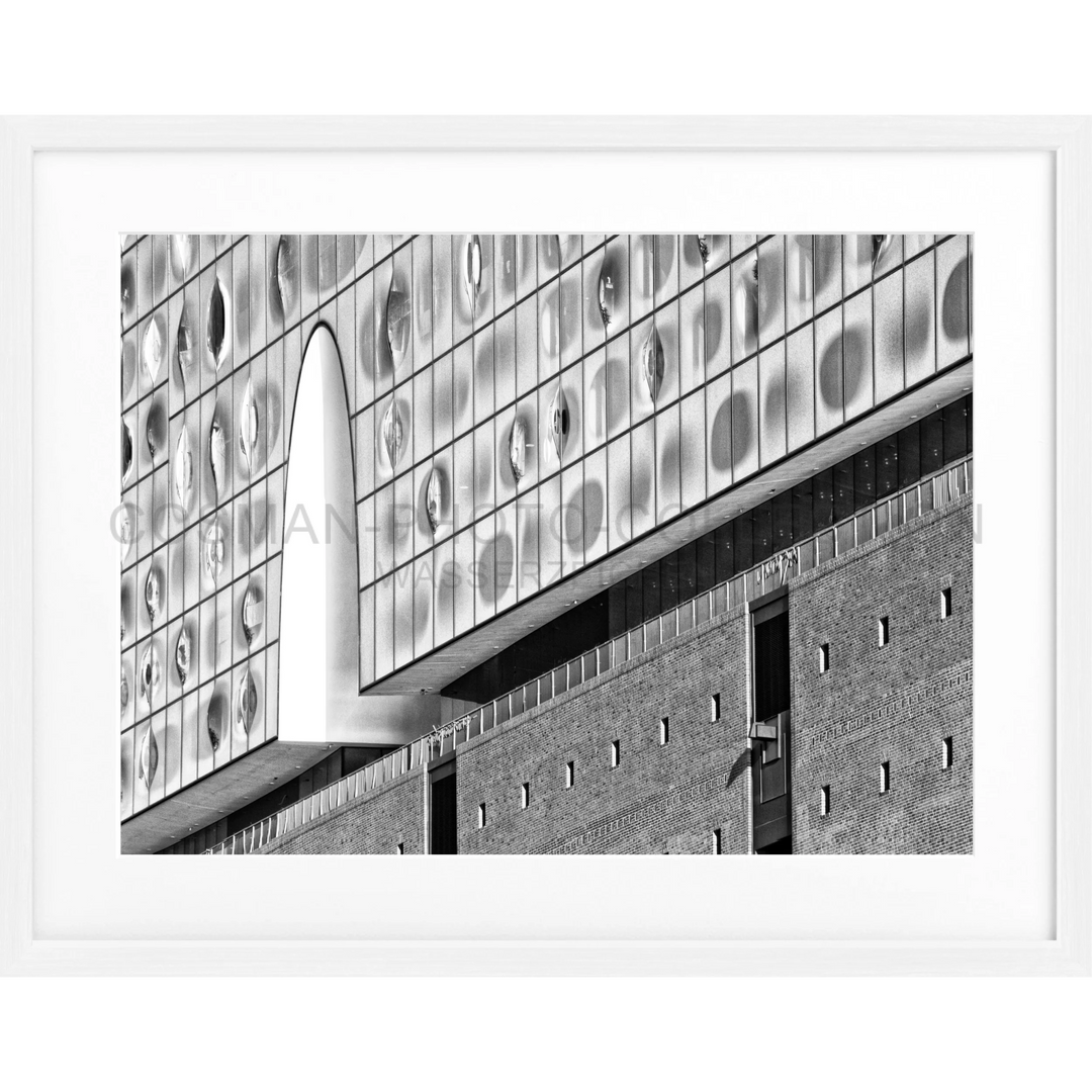 Poster Hamburg ’Elphi’ HH20 - Weiss 1.5cm / S (31cm x