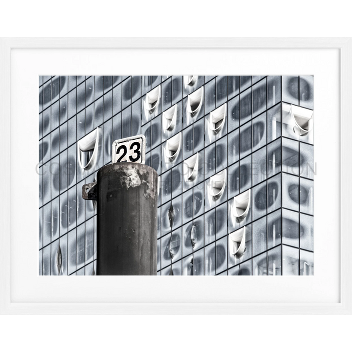 Poster Hamburg ’Elphi’ HH21 - Weiss 1.5cm / S (31cm x