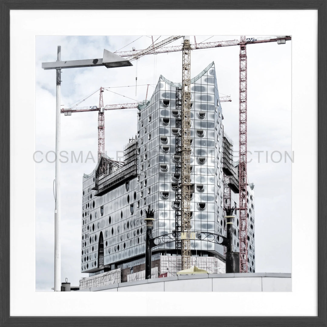 Poster Hamburg ’Elphi’ HH22 - Schwarz matt 1.5cm