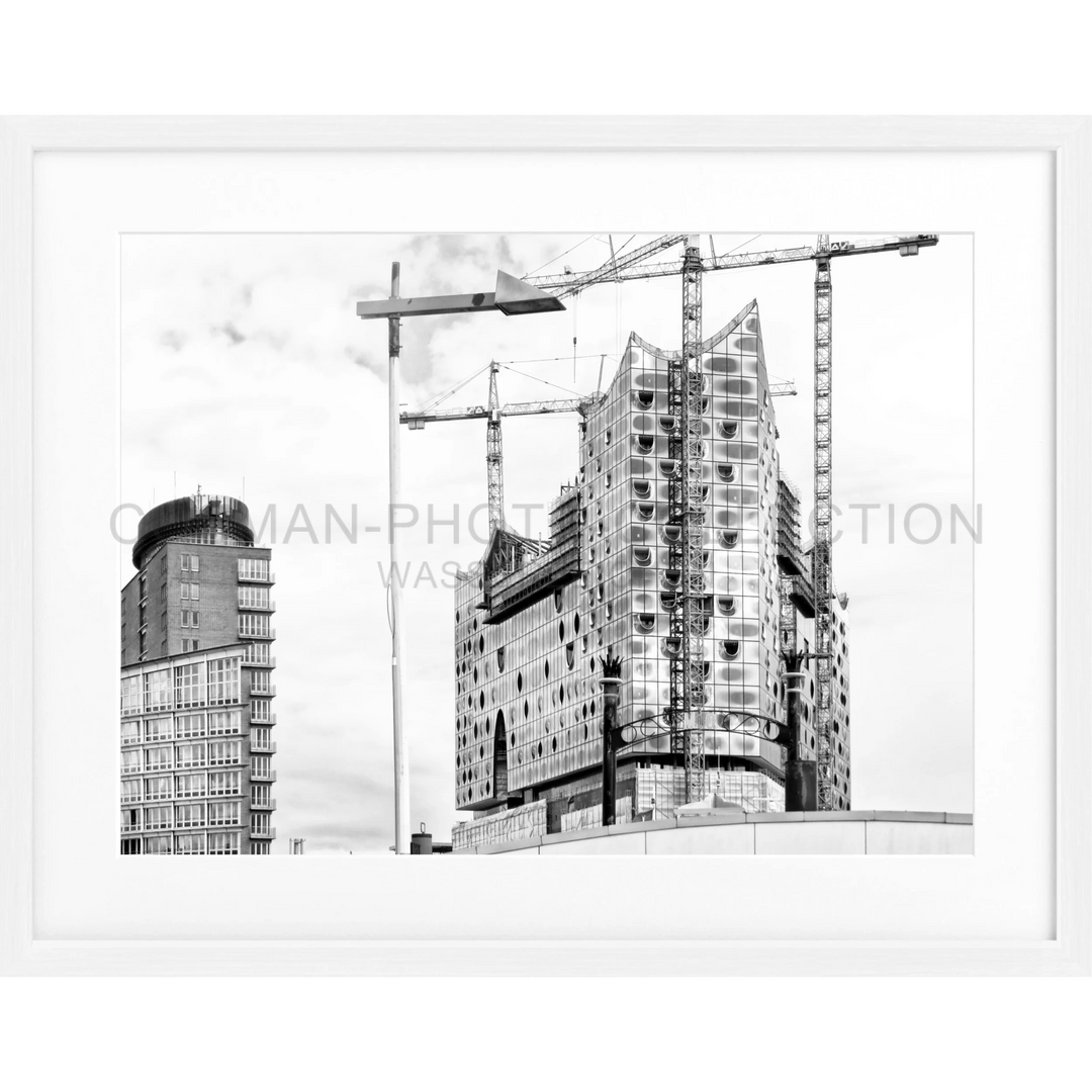 Poster Hamburg ’Elphi’ HH23 - Weiss 1.5cm / S (31cm x