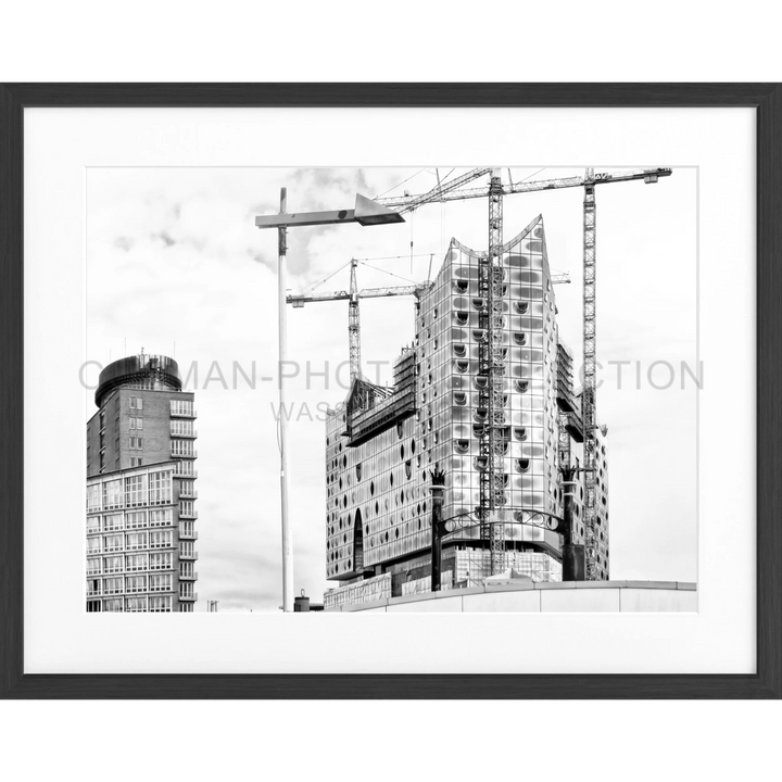 Poster Hamburg ’Elphi’ HH23 - Schwarz matt 1.5cm / S