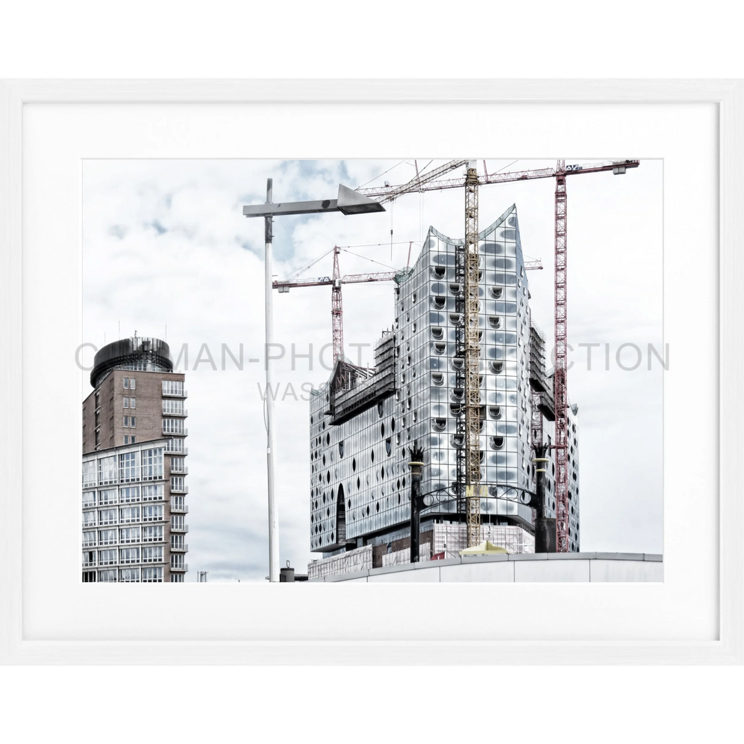 Poster Hamburg ’Elphi’ HH23 - Weiss 1.5cm / S (31cm x