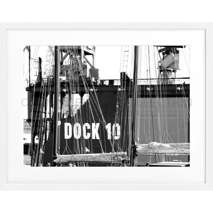 Poster Hamburg Hafen ’Dock 10’ HH05E - Weiss 1.5cm / S