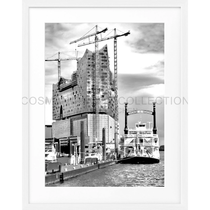 Poster Hamburg Hafen ’Elphi’ HH01 - Weiss 1.5cm / S