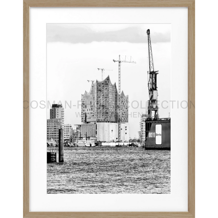 Poster Hamburg Hafen ’Elphi’ HH05G - Eiche Furnier