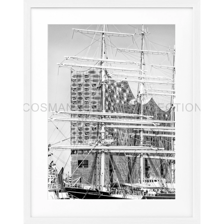 Poster Hamburg Hafen ’Elphi’ HH18 - Weiss 1.5cm / S