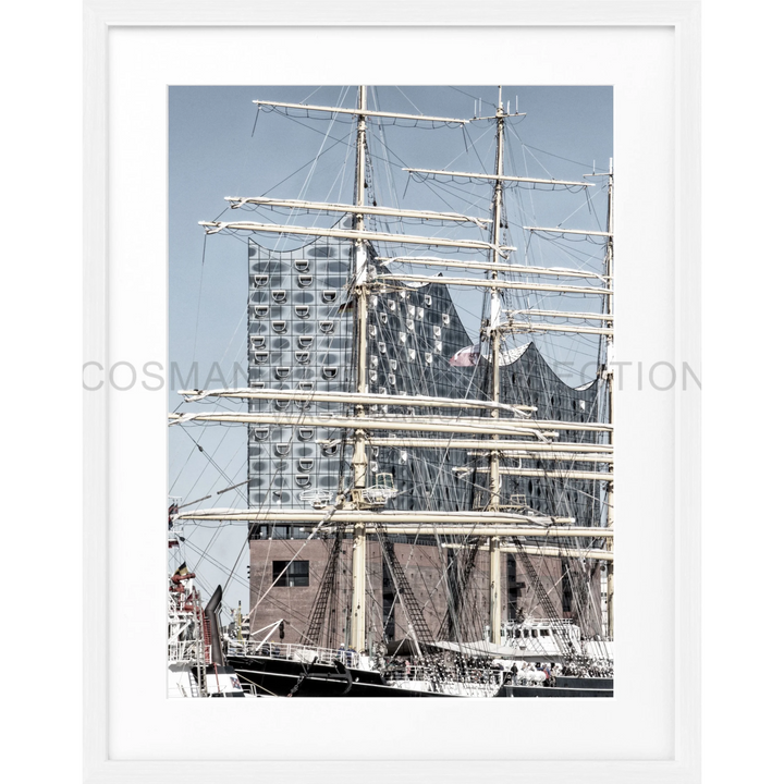 Poster Hamburg Hafen ’Elphi’ HH18 - Weiss 1.5cm / S