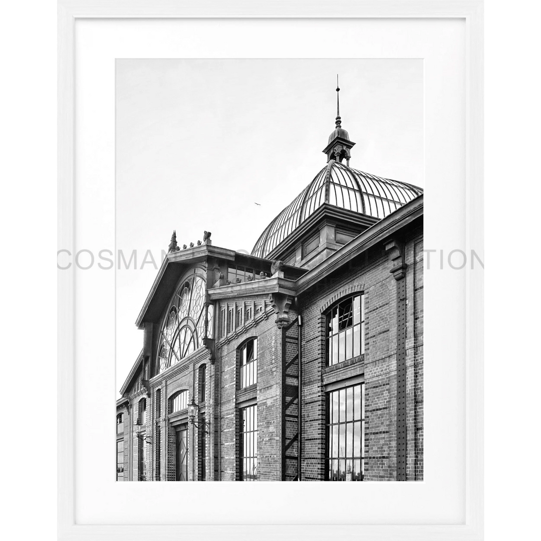 Poster Hamburg Hafen ’Fischmarkt’ HH02B - Weiss 1.5cm