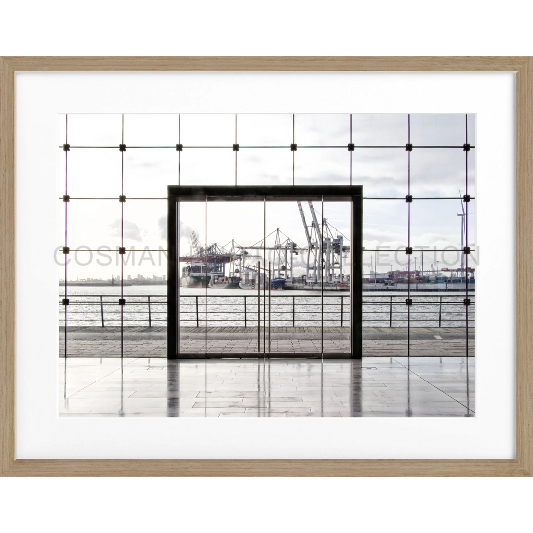 Poster Hamburg Hafen HH33A - Eiche Furnier 1.5cm / S (31cm