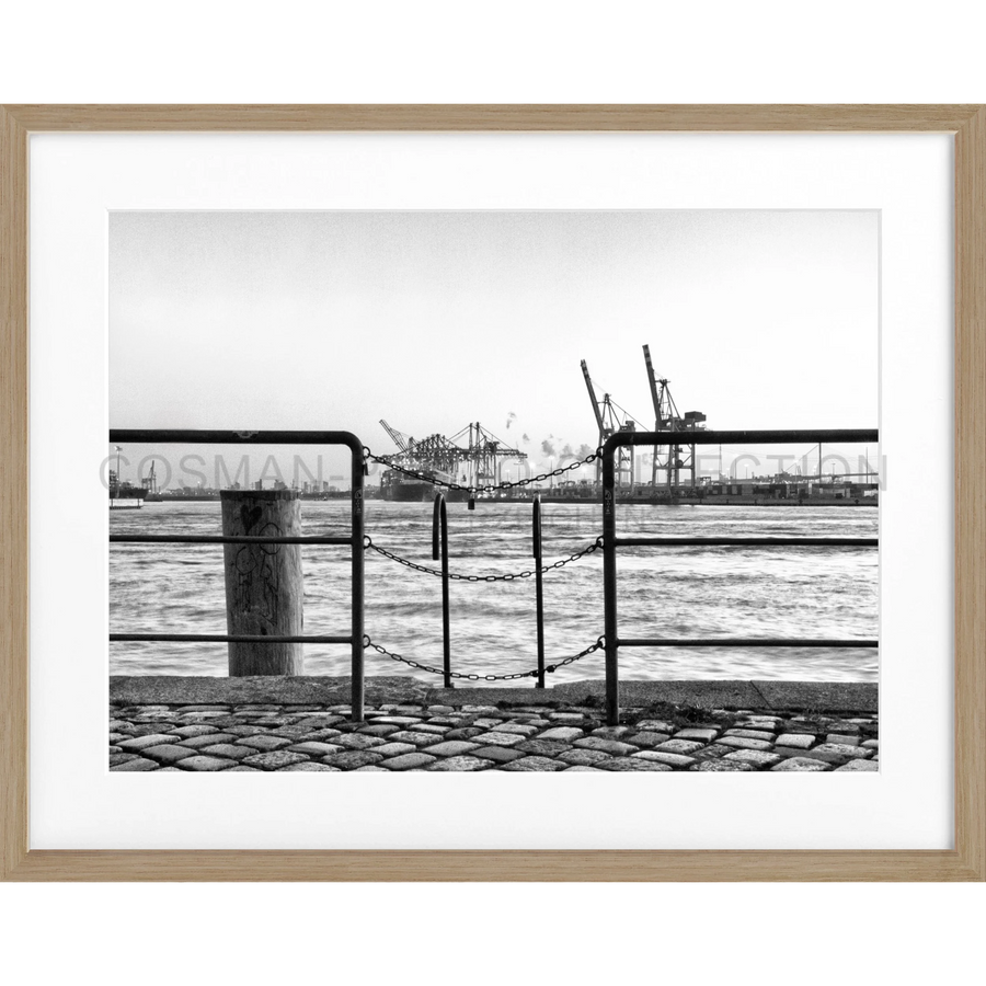 Poster Hamburg Hafen ’Zaun’ HH28 - Eiche Furnier 1.5cm